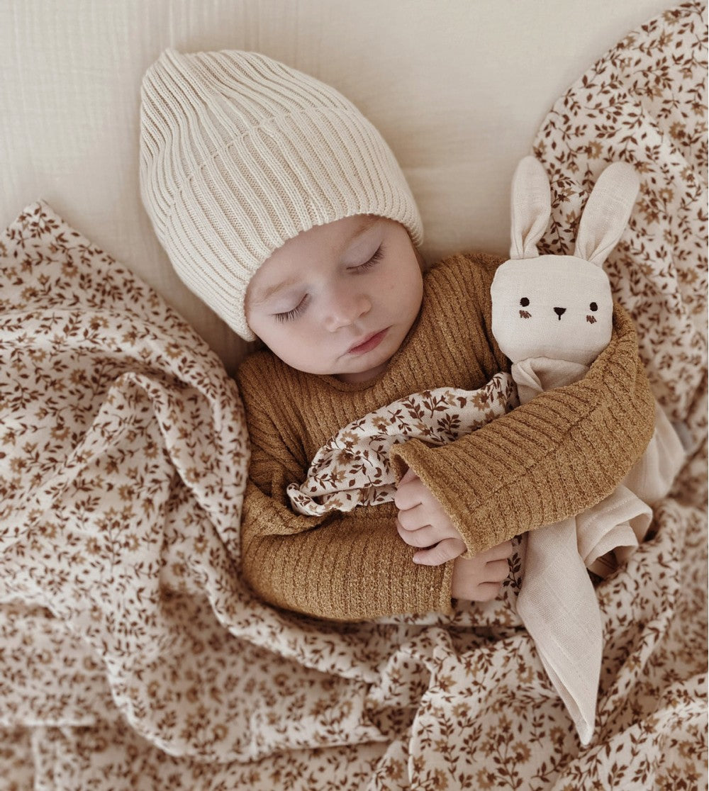 Doudou lange "lapin écru"