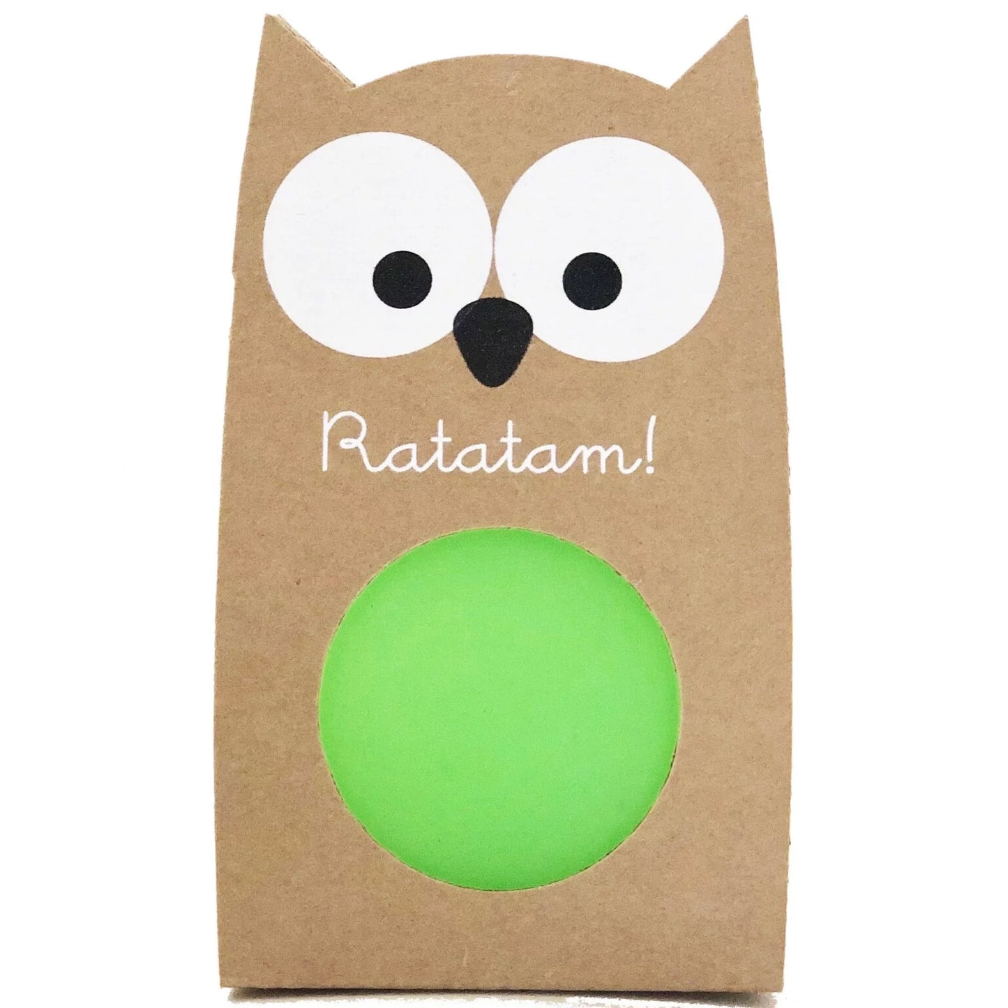 Balle rebondissante hibou 57 mm "Vert"