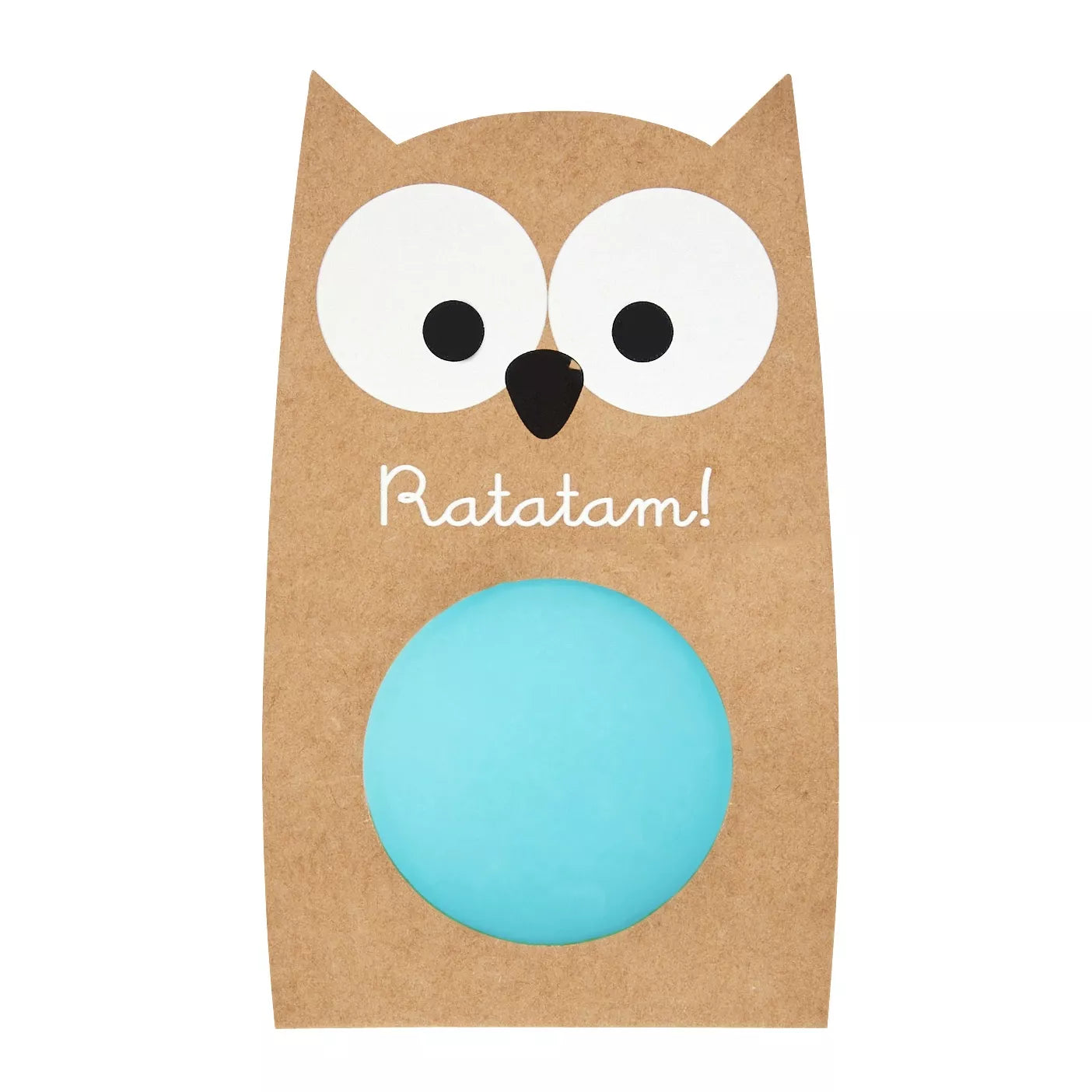 Balle rebondissante hibou 57 mm "Bleu"